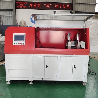 CNC الصلبة الألومنيوم قطعة الملفات الشخصية رأت سيرفو إطعام القطع آلة مع 90 درجة القطع