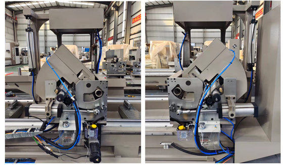 600mm CNC رأس مزدوج Mitre رأس لقطع ملفات تعريف الألومنيوم على النوافذ والأبواب تصنيع المصنع