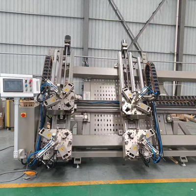 CNC أربعة رؤوس زاوية محطم آلة الزاوية الزجاج الألومنيوم محطم