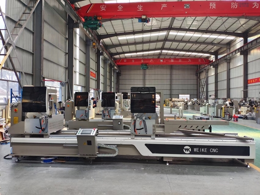 الألومنيوم أوتوماتيكي CNC المنشار المزدوج لمطار الباب والحائط الستار