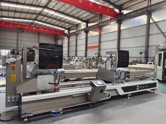 رأى CNC UPVC قطع الألومنيوم نافذة الباب صنع الآلات رأس مزدوج
