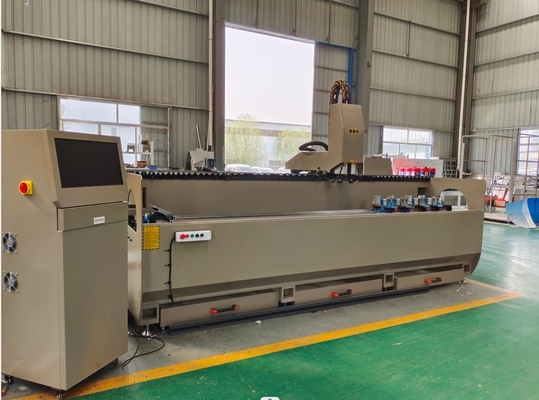 3000ملم 3200ملم آلة الحفر ذات الرأس المزدوج آلة ثقب CNC لصنع أبواب النوافذ من الألومنيوم PVC
