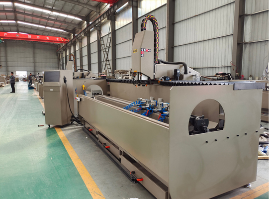 3000mm 3200mm مزدوج الرأس حفر طحن آلة CNC حفر آلة للحائط الستار الألومنيوم