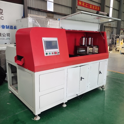 CNC الصلبة الألومنيوم قطعة الملفات الشخصية رأت سيرفو إطعام القطع آلة مع 90 درجة القطع
