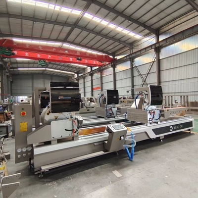 CNC رأس مزدوج Mitre رأس مع 45 و 90 درجة الألومنيوم UPVC قطع آلة