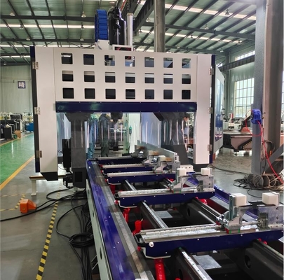 مركز معالجة CNC ذو 5 محاور لملفات الألومنيوم الصناعية مع 12 مجلة أداة للحفر والطحن والقطع